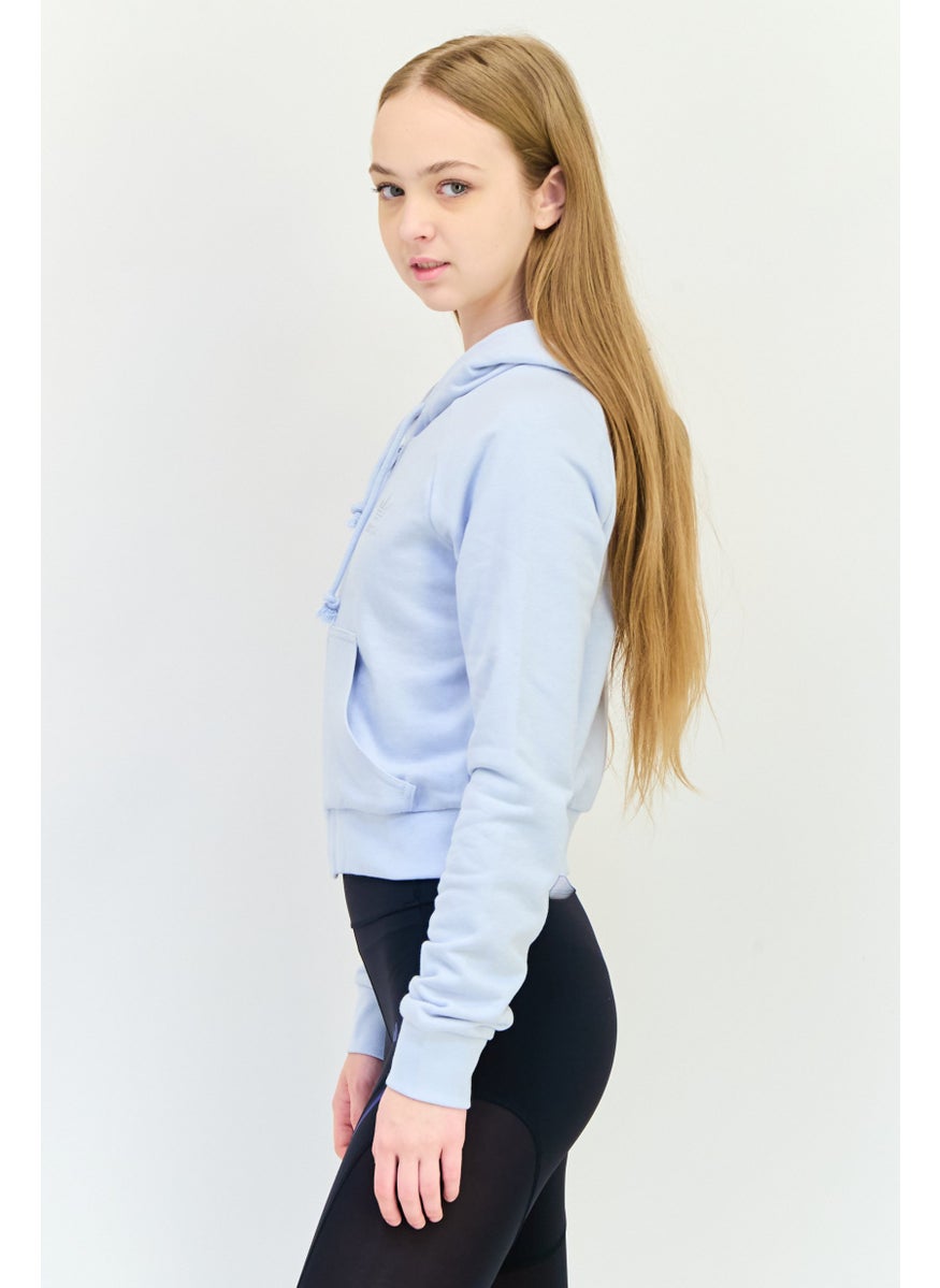 adidas Originals Women Sportswear Fit Long Sleeves Outdoor Sweatshirt, Light Blue  - Image 4