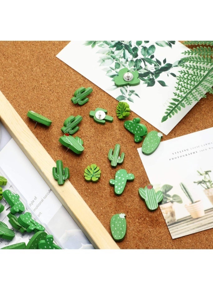 60 Pieces Decorative Thumb Tacks Cute Push Pins Flamingo Pineapple Cactus Palm Leaf Push Pins Cute Tacks for Photos Wall, Maps, Bulletin Board, Cork Boards - Image 3