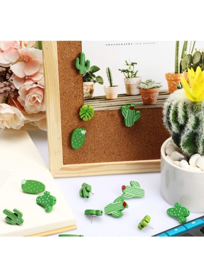 60 Pieces Decorative Thumb Tacks Cute Push Pins Flamingo Pineapple Cactus Palm Leaf Push Pins Cute Tacks for Photos Wall, Maps, Bulletin Board, Cork Boards - Image 4