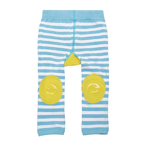 ZOOCCHINI Baby/Toddler Crawling Pants with Non-Slip Silicone Knee Grippers and Matching Anti-Skid Socks, 6-12 Months, Puddles The Duck - Image 3
