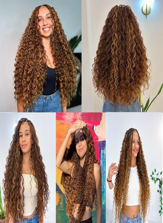 Eileen 30 Chocolate Brown18 Inch 100g 2 Bundles Deep Wave Bulk Human Hair for Braiding Curly Human Hair for Boho Braids Water Wet and Wavy Curls Micro Braiding Hair Extensions Brazilian Virgin - Image 4