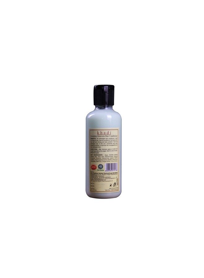 KHADI RISHIKESH Herbal Greentea Aloevera Hair Conditionerhair Soft And Shiningit Improves Hair Manageability And Also Detangles Hairmen And Women 210Ml Pack - Image 3