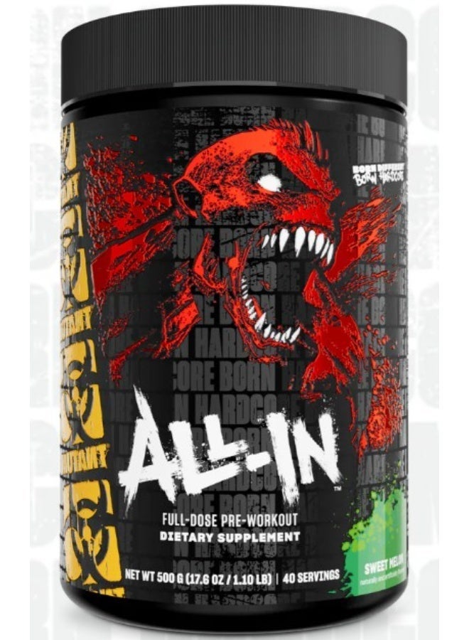 MUTANT MADNESS ALL-IN - Full-Dose Pre-Workout sweet melon 500G - Image 1