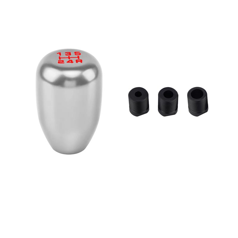 Kutyun Car Gear Shift Knobs Manual Transmission Shift Knob 5 Speed Car Stick Shift Knob with Adapter Aluminum Alloy Shift Lever Knob Universal Automatic Replacement for Manual Car