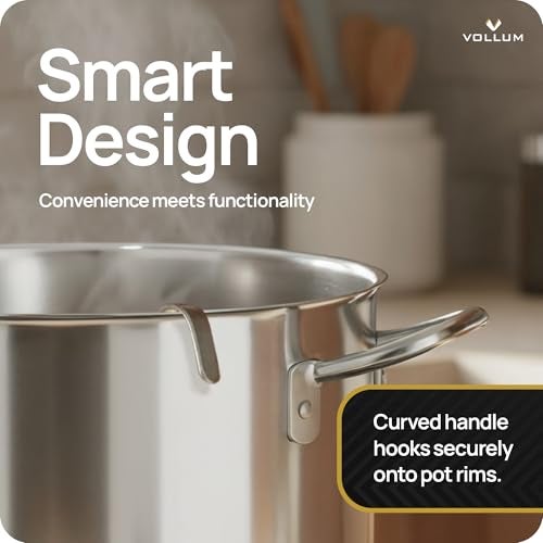 Vollum 1-Piece Stainless Steel Ladle - Heavy Duty Commercial Thick Stainless Steel - 4 Ounce (3.1" Bowl Diameter, 12.25" Handle Length) - Image 4