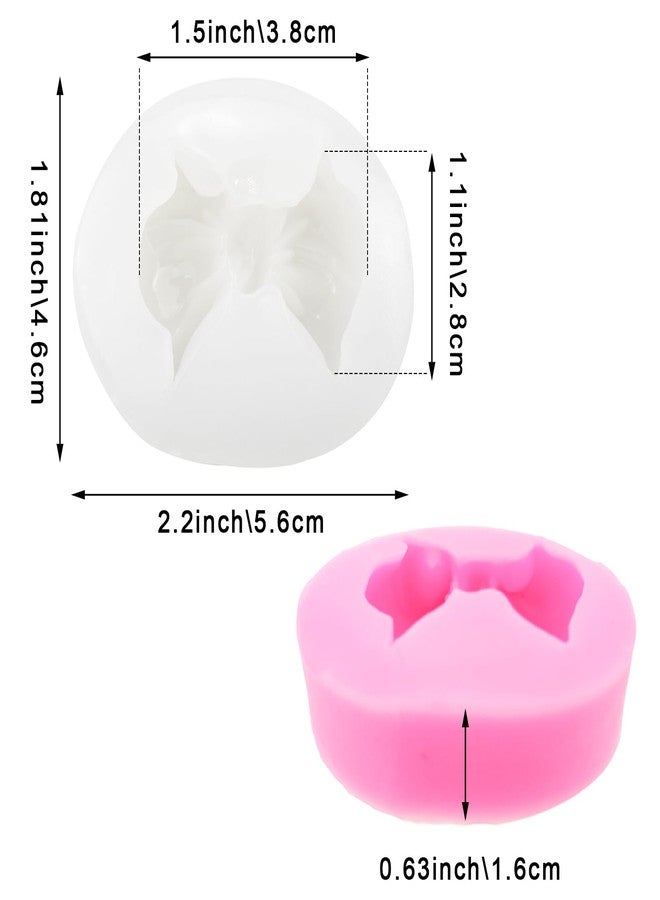 Capiant 4 PACK Bow Tie Silicone Mold, Bowknot Fondant Molds, Chocolate Bows Molds, Bow Craft Molds For Cake Decorating Cupcake Topper Chocolate Gum Paste Polymer Clay - Image 2