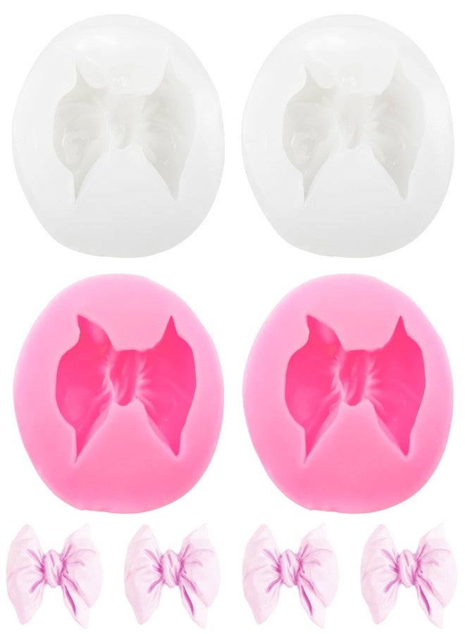 Capiant 4 PACK Bow Tie Silicone Mold, Bowknot Fondant Molds, Chocolate Bows Molds, Bow Craft Molds For Cake Decorating Cupcake Topper Chocolate Gum Paste Polymer Clay - Image 1