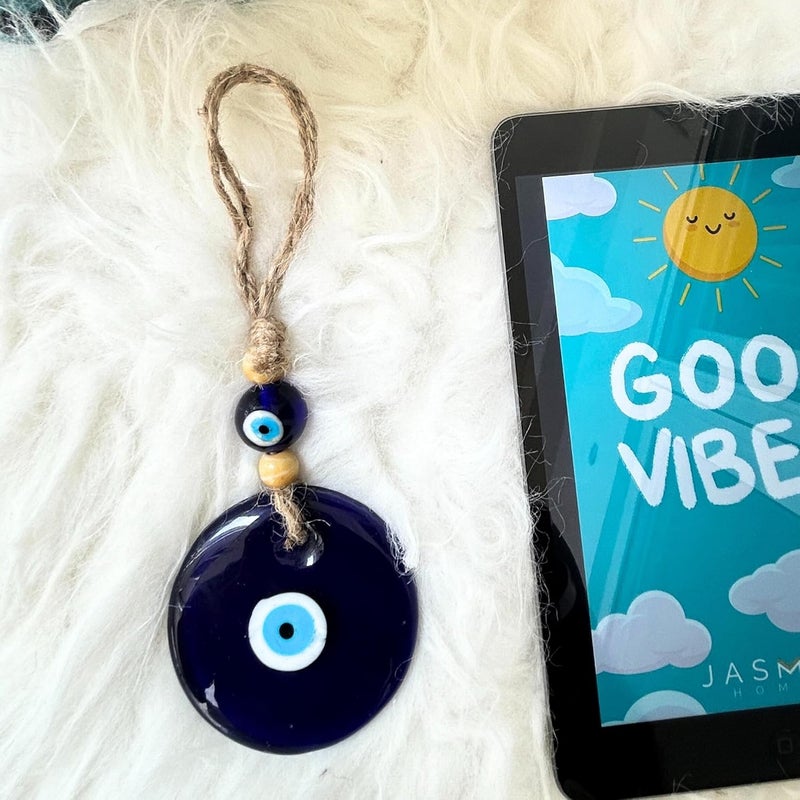 JASMEY HOMES Evil Eye Hanging for Home Car Decoration Accessories Nazar Battu for Home Entrance 75cm Diameter Model 1 - Image 2
