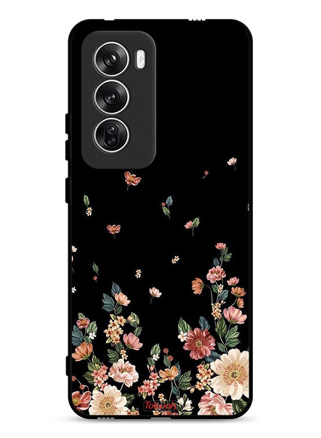 Tolwak Oppo Reno12 5G Protective Case Cover Small Flowers In Bottom - Image 1
