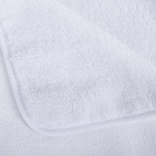 POLYTE Oversize, 60 x 30 in., Quick Dry Lint Free Microfiber Bath Towel Set, 6 Piece (White) - Image 4