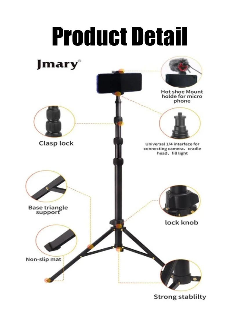 Jmary Jmary MT-45 Multi Shooting Tripod Stand For Phone And Camera With Clasp Lock Base Triangle Support And Strong Stability - Image 2