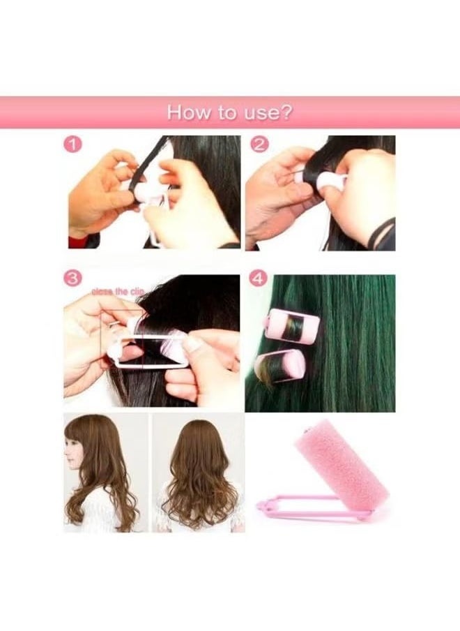 Ucanbe - 12 Piece Cushion Hair Styling Roller Set Pink - Image 1