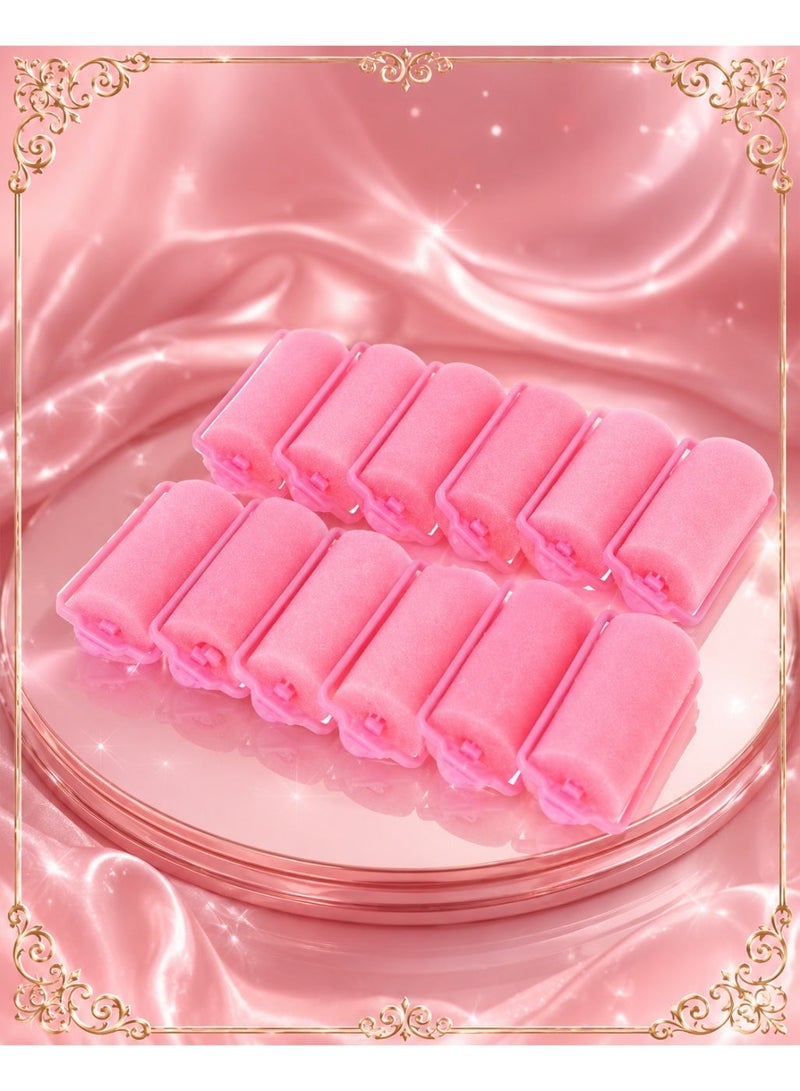 Ucanbe 12 Piece Cushion Hair Styling Roller Set Pink - Image 1