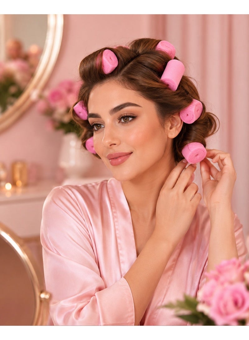 Ucanbe 12 Piece Cushion Hair Styling Roller Set Pink - Image 2