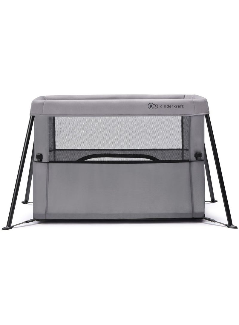 Kinderkraft - Movi Travel Cot And Playard - Grey - Image 4