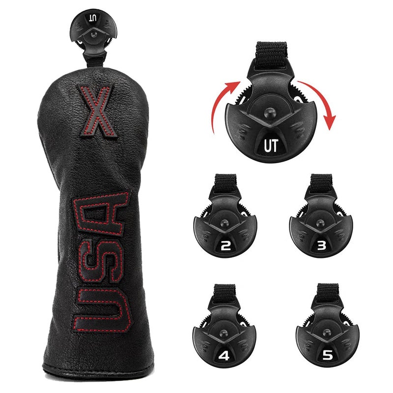 Barudan Golf Fairway Woods Head Covers 3 Wood Headcover Head Cover Club Protector Protective USA Black for Taylormade Taylor Made Callaway PXG Ping Cobra Golf Player Accessories for Men - Image 5