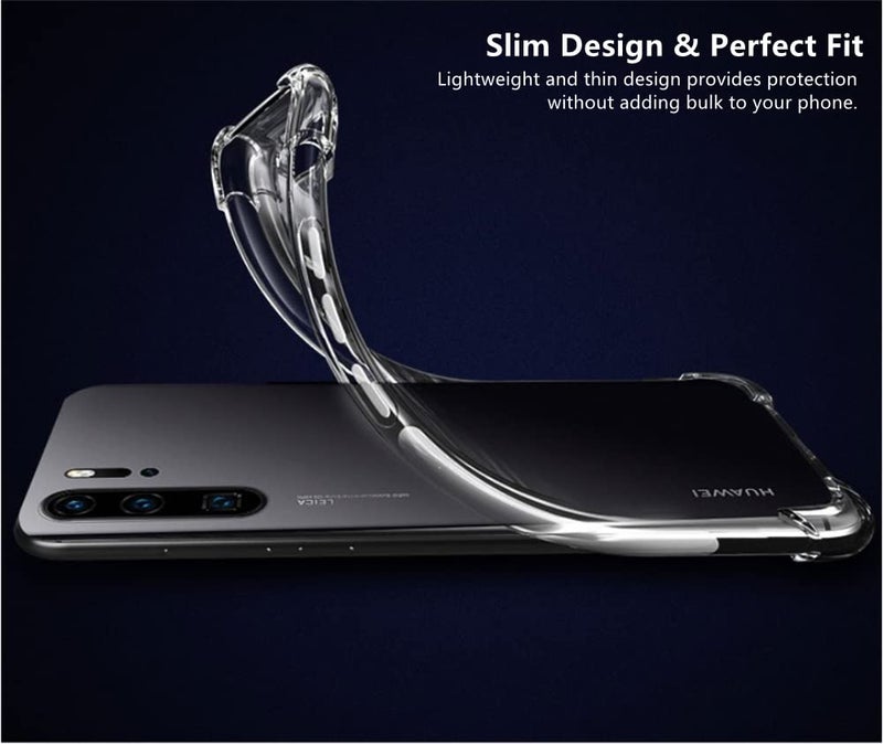 iCoverCase Compatible with Huawei P30 Pro Case Clear, Crystal Clear Soft TPU Shock Absorption Bumper Slim Thin Case -Clear - Image 3