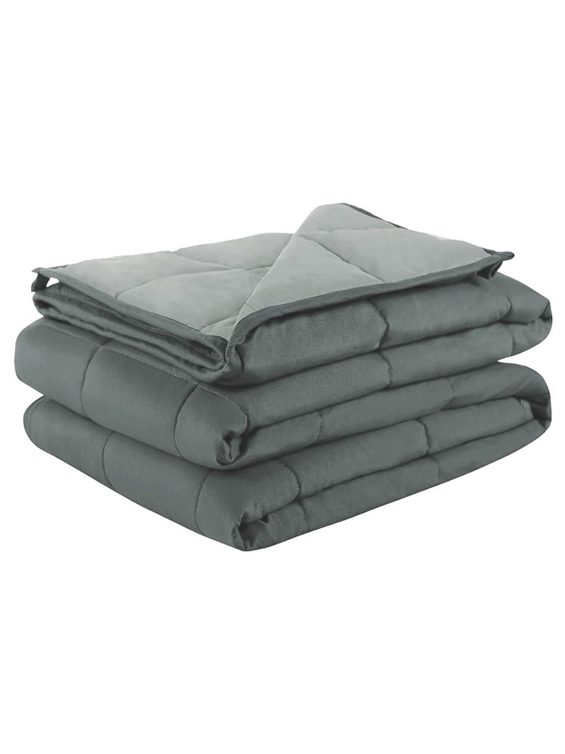 KOPA KOPA Ultra Soft Microfiber Reversible Comforter for All Weather -1pc Double (Feather lite) | Reversible Lightweight | Comforter/AC Blanket/Quilt/Duvet for All Weather Reversible-Grey/Ivory  - Image 4