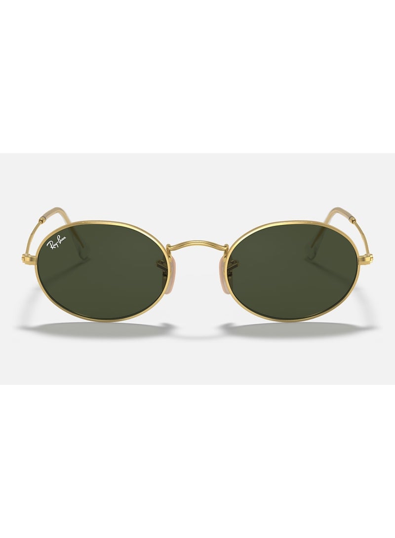 Ray-Ban Men Oval Shape Metal Sunglasses RB3547 001/31 51 - Lens Size: 51 Mm - Polished Gold - Image 2