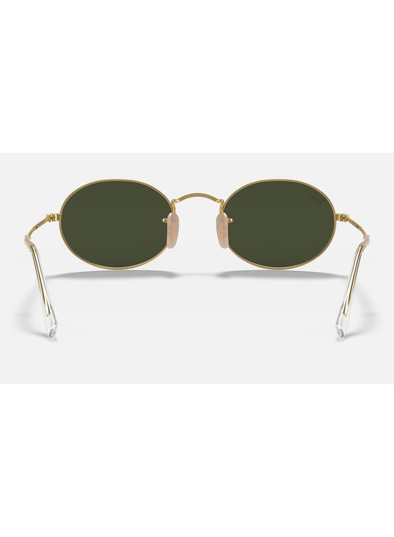 Ray-Ban Men Oval Shape Metal Sunglasses RB3547 001/31 51 - Lens Size: 51 Mm - Polished Gold - Image 5