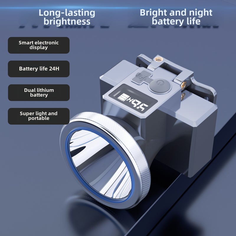 2024 High-Power LED Headlamp for Night Fishing 503 liquid crystal display laser lamp beads battery life 24-96 hours 503 liquid crystal display laser lamp beads battery life 24-96 hours