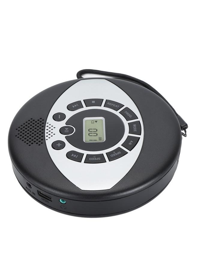 Portable CD Player with Speaker Support Headphone Insertion USB Rechargeable 1500mAh Multifunction CD Player MP3 Player