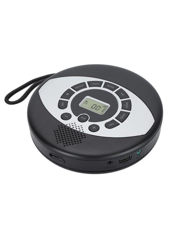 Portable CD Player with Speaker Support Headphone Insertion USB Rechargeable 1500mAh Multifunction CD Player MP3 Player