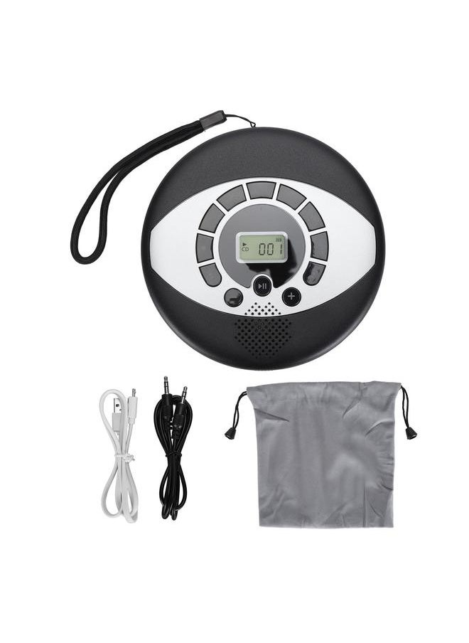 Portable CD Player with Speaker Support Headphone Insertion USB Rechargeable 1500mAh Multifunction CD Player MP3 Player