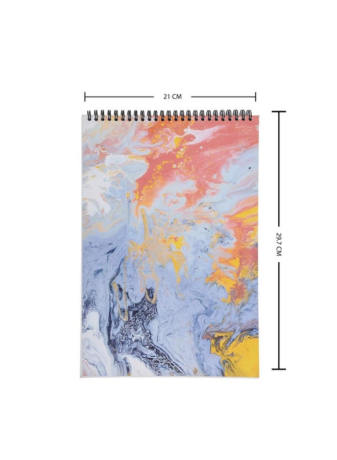 Papboo Marble Art- A4 Artist Sketch Book - Drawing Book, with Back Support- 140 GSM- 50 Pages- (Matte Finished Cover) - Image 2