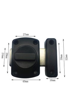 Y&D Door Lock Slide Gate Latch Tiny Bolt Bathroom Rotate  - Image 2