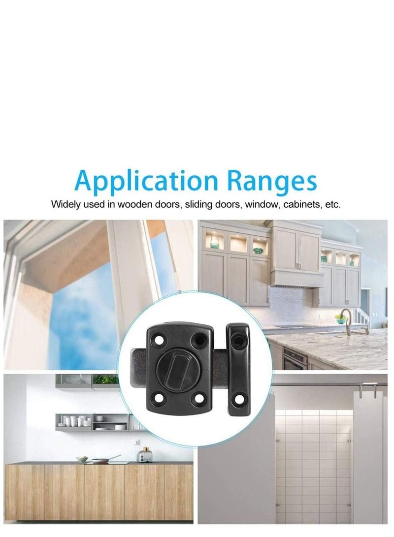 Y&D Door Lock Slide Gate Latch Tiny Bolt Bathroom Rotate  - Image 3