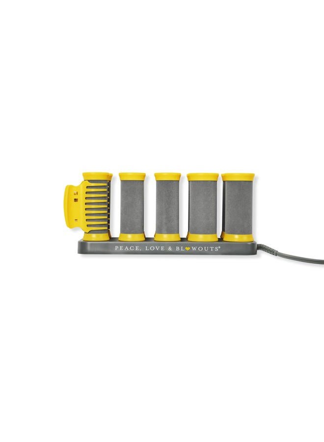 Drybar The Roller Club Curling Hot Rollers | 10 Rollers, 2 Sizes, Heats-Up Fast, Gentle on Hair, Reduces Frizz, Adds Shine, comes with Heat-Resistant Bag - Image 1