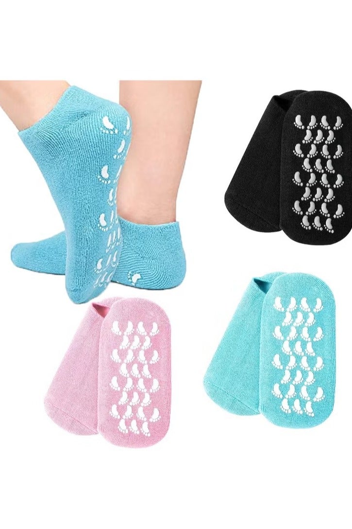 Soft moisturizing gel socks to treat and moisturize dry and cracked feet. - Image 1