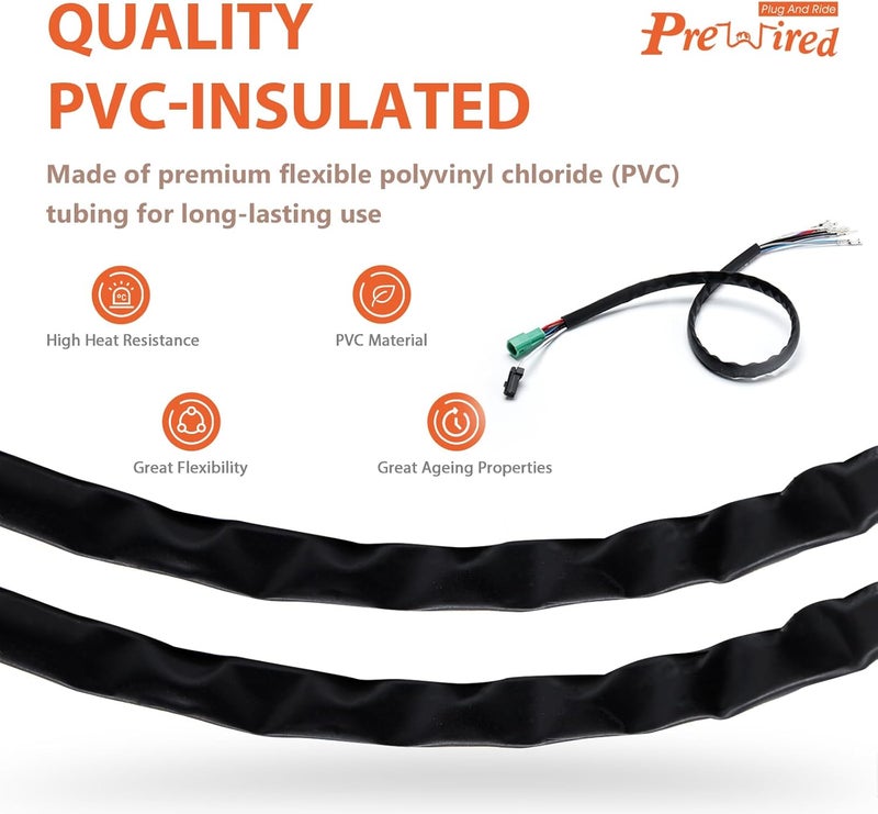 Prewired 18" Throttle by Wire and Heated Grip Wires Extension Harness for Harley 2014-2015 Touring Models - Image 5