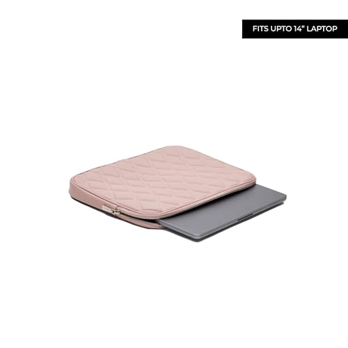 Miraggio Lena 14 Inches Laptop Sleeve | Quilted Cushioned Sleeve with Sleek Design - Image 2