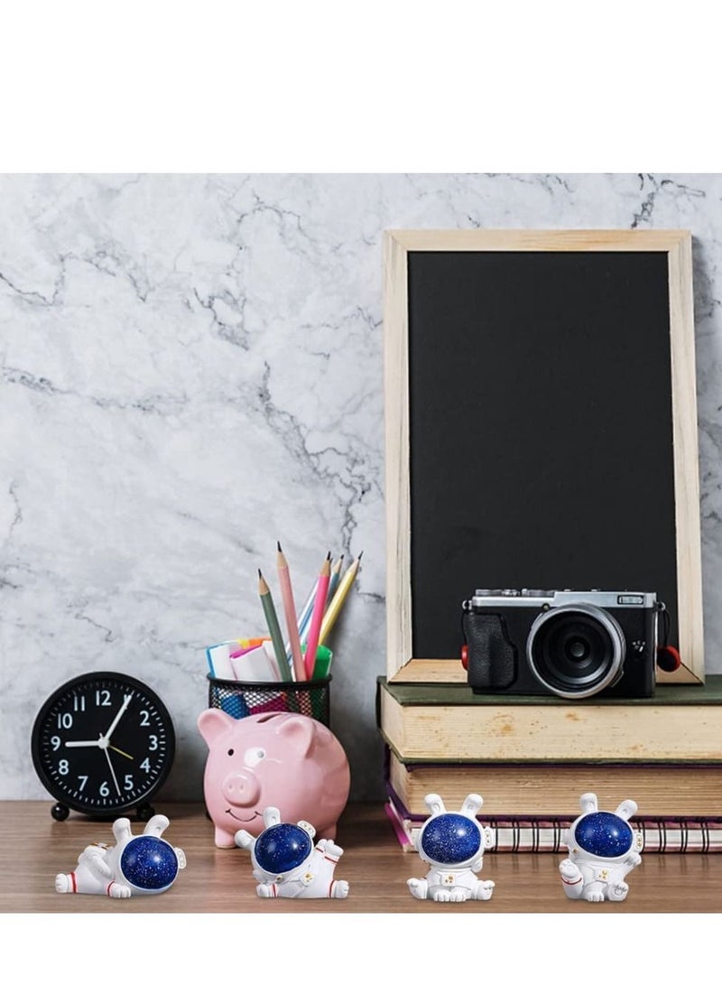 SYOSI 4 PCS Astronaut Figures, Cake Toppers Spaceman Desktop Decoration Space Theme Birthday Party Cake Decorations Astronaut Ornaments for Boys Girls Kids Birthday Party Baby Shower Home Decors - Image 3