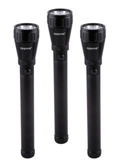 GEEPAS 3Pcs Geepas GFL51076 Rechargeable LED Flashlight, Waterproof Body | Hyper Bright Light  - Image 2