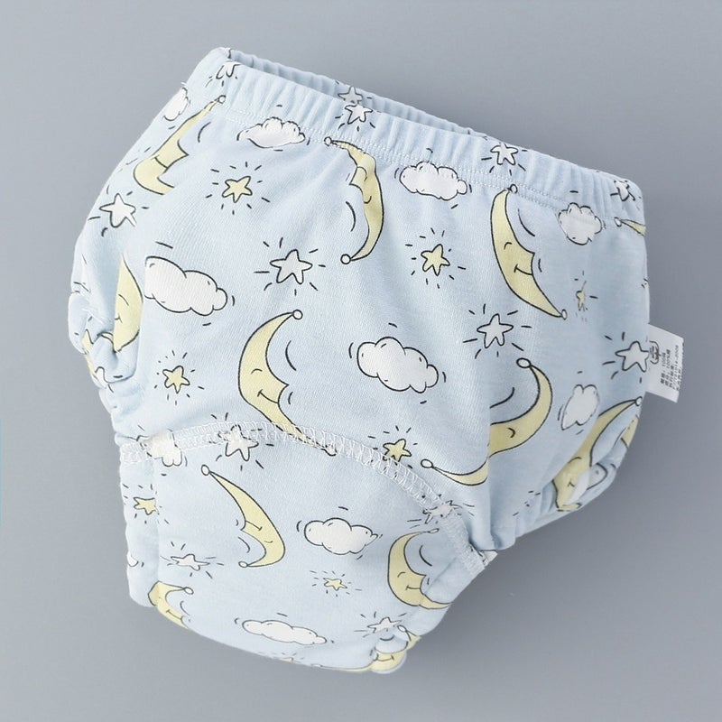 Baby Training Pants 6-Layer Washable Cloth Diaper Moon 