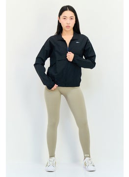 Reebok Women Sportswear Fit Brand Logo Running Jacket, Black  - Image 3