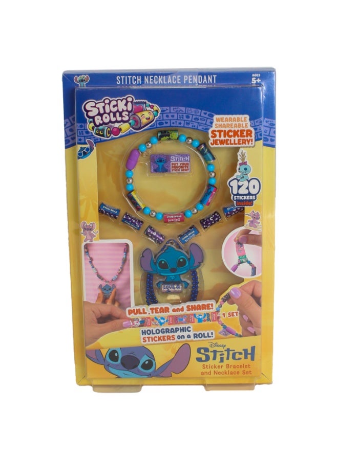 Sky Castle Sticki Rolls - Disney Stitch Pendant Jewelry Set, Collectible Sticker Rolls