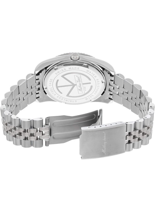 Mathey-Tissot ساعة ماتهي-تيسو التناظرية بقرص أزرق للنساء-D810ABU، أزرق، سوار - Image 3