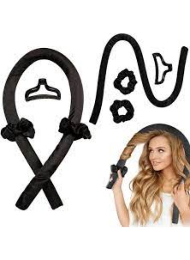 Generic maya accessories Silk Hair Curlers Heat-Free Automatic Foam Plus Steel Wire Lazy Curling Stick with Clip Featuring Sleep Wave Curls may vary color - Image 3