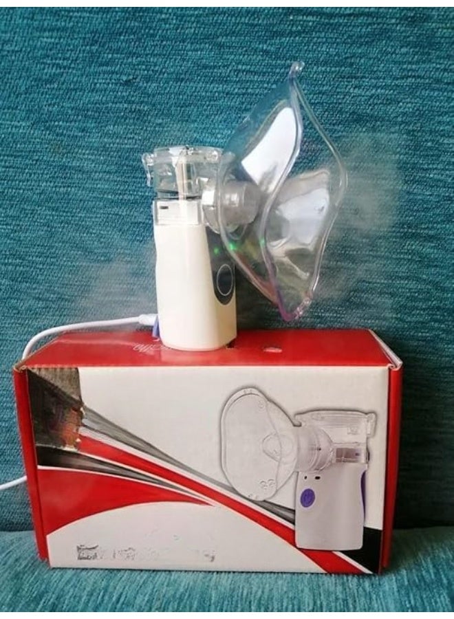 Professional Portable Steam Inhaler and Mesh Nebulizer - Advanced Respiratory Support System for Home and Travel - Silent Ultrasonic Mist Technology for Adults and Children - High-Efficiency Handheld Treatment Device
