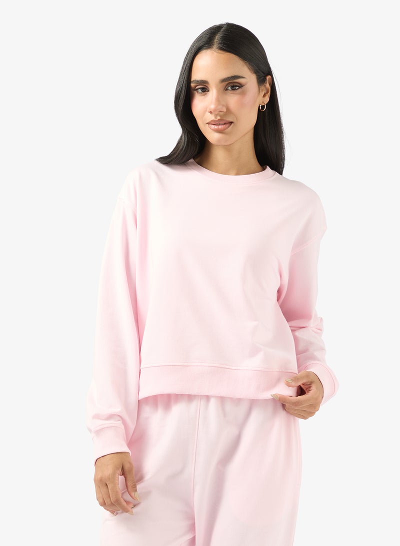 Ginger Basics Cotton Oversize Crew Neck Essential Sweatshirt - Image 1