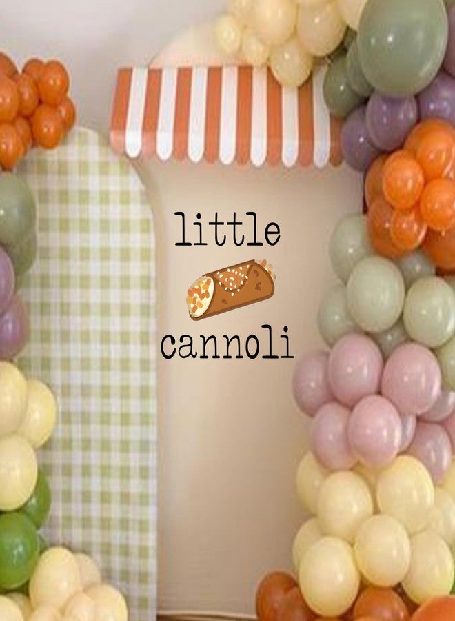 Capiont Little Cannoli Decal - Food Theme Party Decoration, Baby Shower Party Decor Backdrop for Boy or Girl, Baby Shower Gender Reveal Party Supplies (Little Cannoli Brown) - Image 3