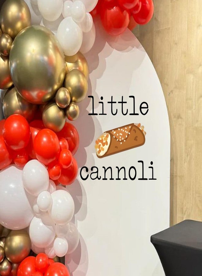 Capiont Little Cannoli Decal - Food Theme Party Decoration, Baby Shower Party Decor Backdrop for Boy or Girl, Baby Shower Gender Reveal Party Supplies (Little Cannoli Brown) - Image 2
