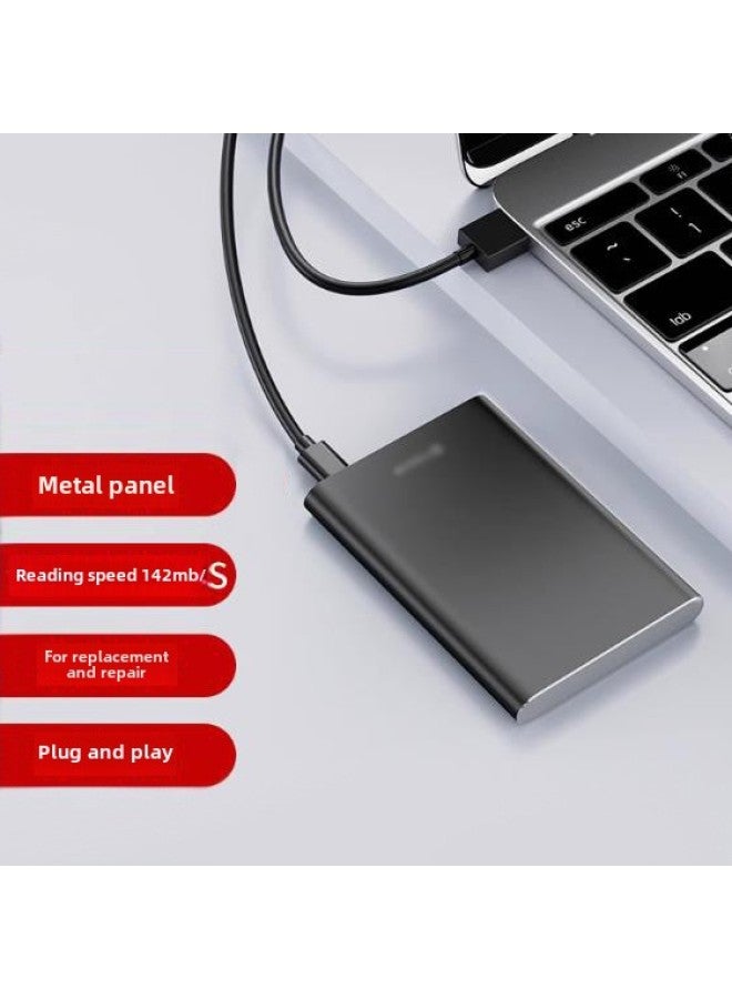 Mobile Hard Disk 500g High Speed 1t Metal Mobile Phone Computer Ps5 Game 320gb Full Capacity Direct Sales-Capacity:320GB-Interface:Classic Plastic Black Usb3.0 - Image 1