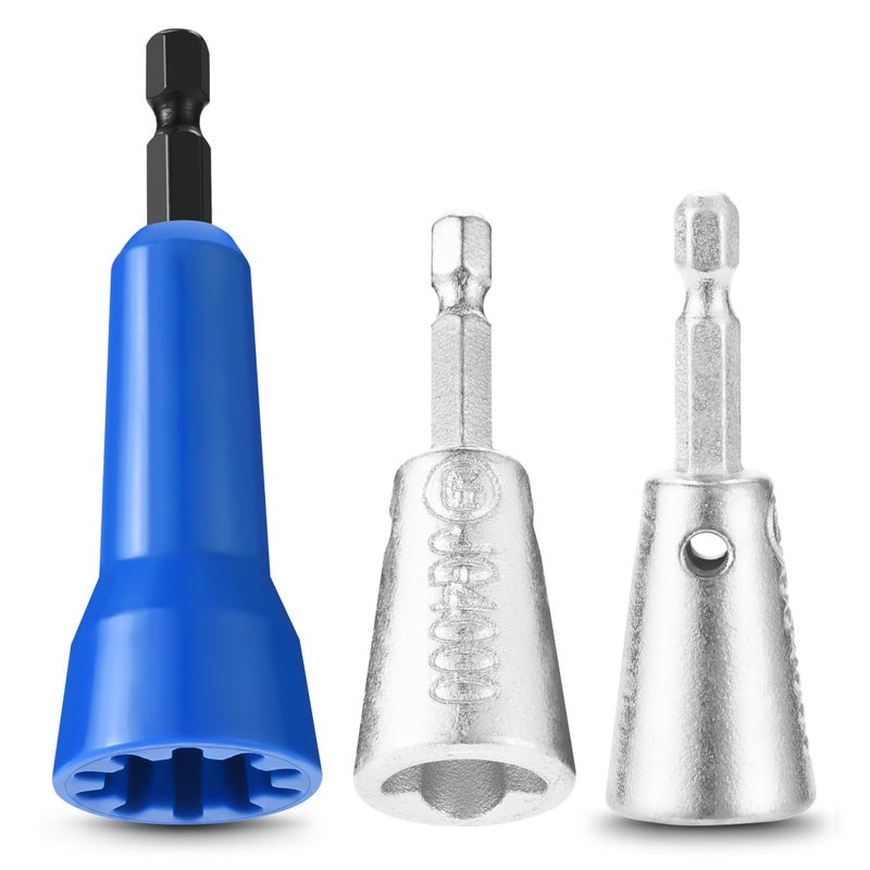 SUTQIGUI 3 Pack Wire Twister Tool for Drill with 14 Hex ShankElectrician Tools Wire Nut Twister for Drill Quick Wire Connector Wire Twisting Tool3 pcs