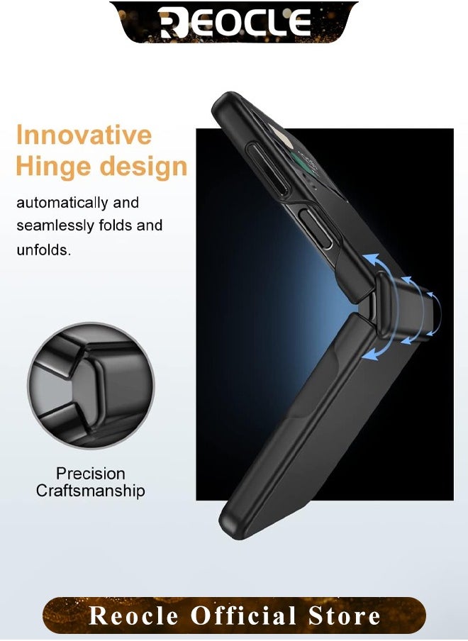 REOCLE - Samsung Galaxy Z Flip 4 3 Case with Hinge Protection Full Cover Slim Case All-Inclusive Shockproof Volume Key Protection Case for Galaxy Z Flip 4 3 - Image 1