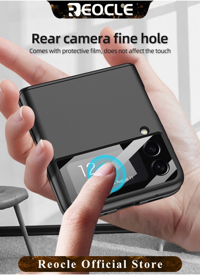 REOCLE - Samsung Galaxy Z Flip 4 3 Case with Hinge Protection Full Cover Slim Case All-Inclusive Shockproof Volume Key Protection Case for Galaxy Z Flip 4 3 - Image 1